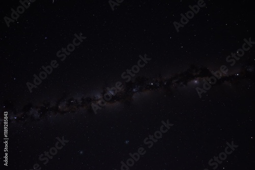 Starry Night Sky Over the Milky Way
