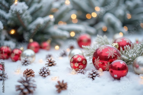 Winter Wonderland Decor: Festive Baubles and Snowy Serenity