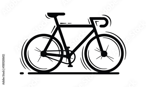 cycle Vector, Flat bicycle icon, bicycle silhouette vector white background