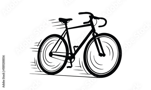 cycle Vector, Flat bicycle icon, bicycle silhouette vector white background