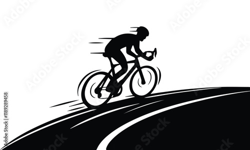 cycle Vector, Flat bicycle icon, bicycle silhouette vector white background
