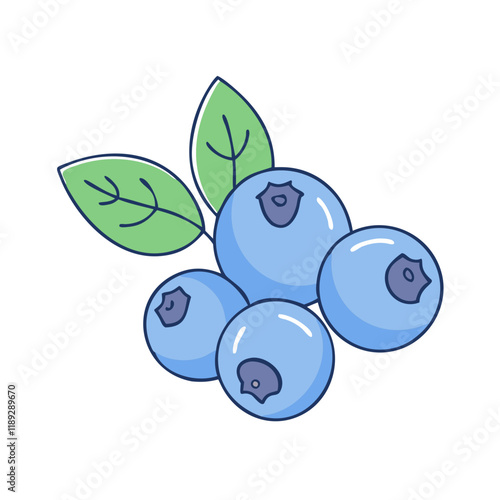 blueberries vector icon, blueberries vector illustration - simple illustration of blueberries, perfect for logos,and blueberries -themed designs.