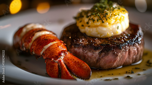 Savor the Moment: Grilled Lobster Tail and Steak with Herb Butter