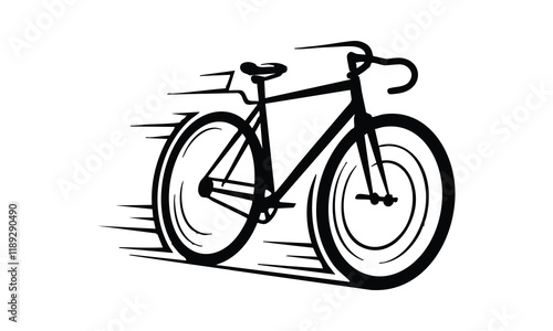 cycle Vector, Flat bicycle icon, bicycle silhouette vector white background