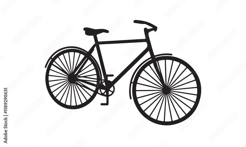 cycle Vector, Flat bicycle icon, bicycle silhouette vector white background cycle Vector, Flat bicycle icon, bicycle silhouette vector white background