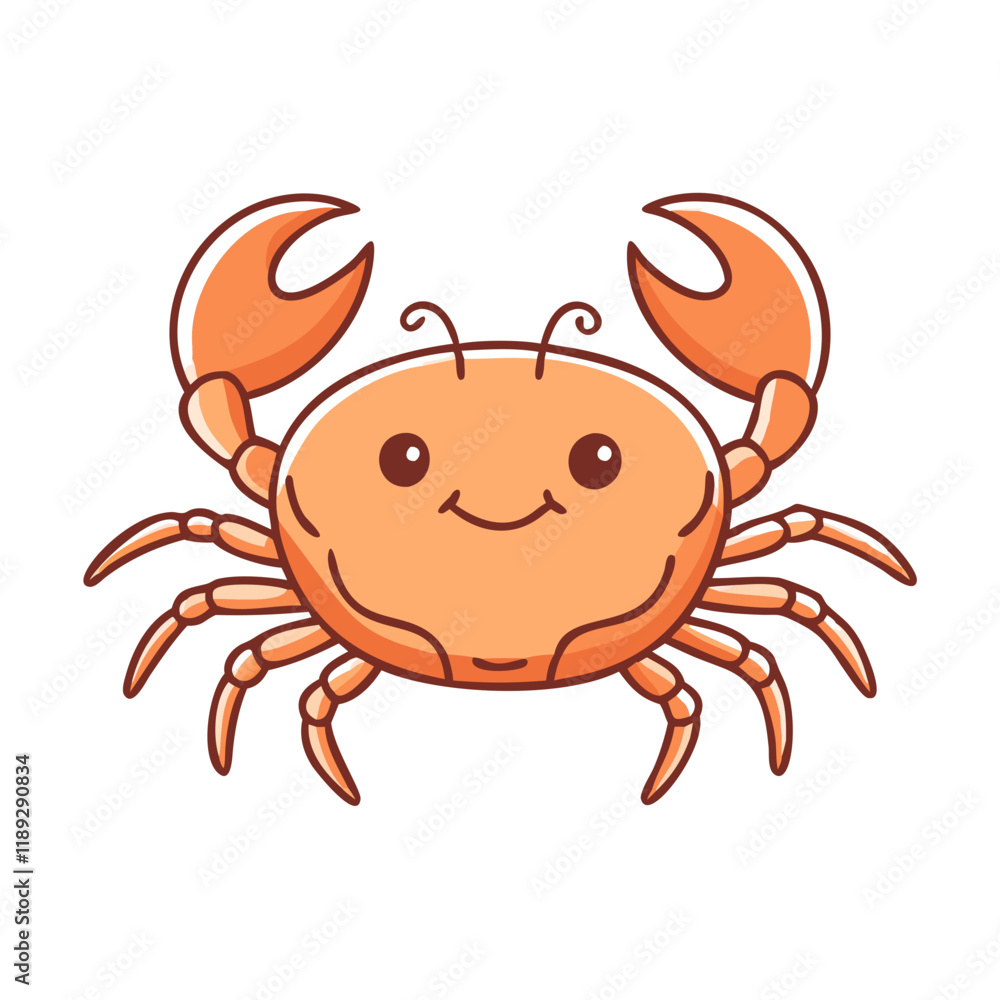 Fototapeta premium crab vector icon, crab vector illustration - simple illustration of crab, perfect for logos,and crab -themed designs.