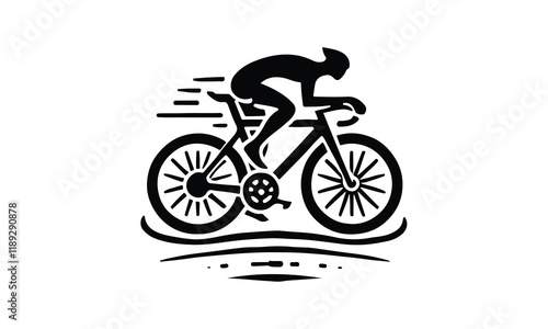 cycle Vector, Flat bicycle icon, bicycle silhouette vector white background