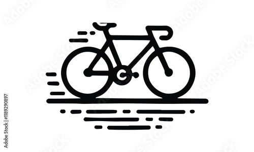 cycle Vector, Flat bicycle icon, bicycle silhouette vector white background