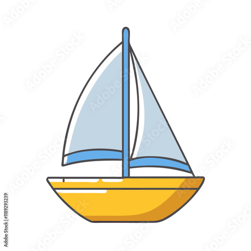 sailboat vector icon, sailboat vector illustration - simple illustration of sailboat, perfect for logos,and sailboat -themed designs.