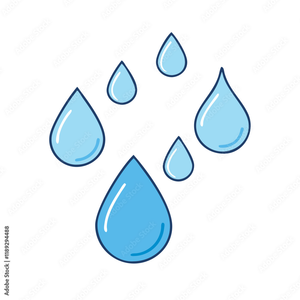 water droplets vector icon, water droplets vector illustration - simple illustration of water droplets, perfect for logos,and water droplets -themed designs.