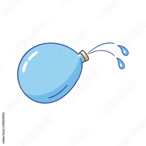 water balloon vector icon, water balloon vector illustration - simple illustration of water balloon, perfect for logos,and water balloon -themed designs. photo