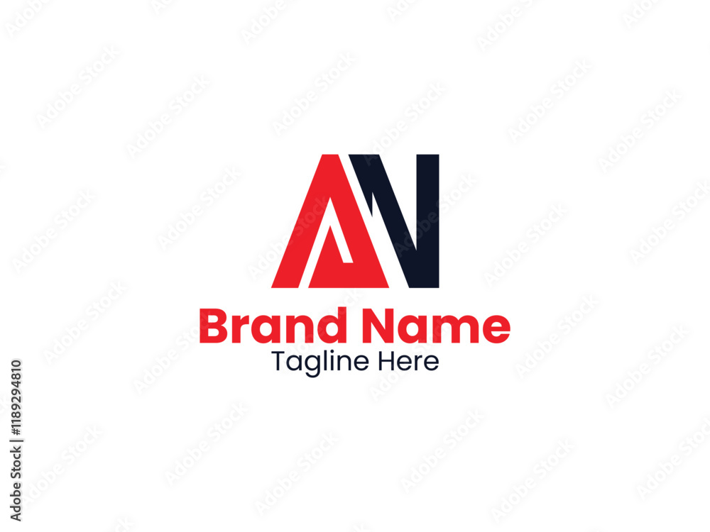 Letter AN, NA letter logo design. Initial letter NA uppercase monogram logo. Letter AN, NA letter logo design. Initial letter NA uppercase monogram logo.