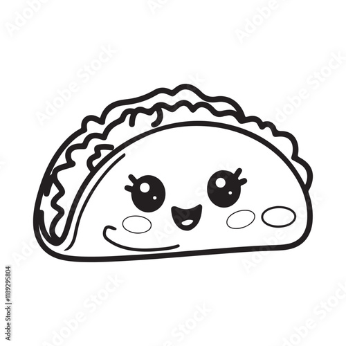 kawaii food Coloring page, Bold and easy Coloring Page, kawaii coloring page, Kawaii Drink Coloring Page, cute kawaii food and drink Coloring Page, line art, black and white image