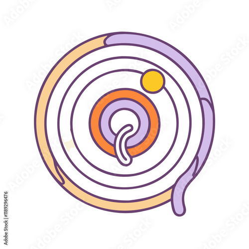 kundalini yoga spiral vector icon, kundalini yoga spiral vector illustration - simple illustration of kundalini yoga spiral, perfect for logos,and kundalini yoga spiral -themed designs.