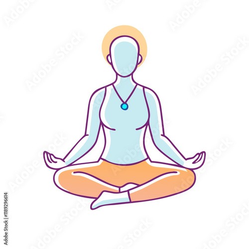 lotus pose padmasana vector icon, lotus pose padmasana vector illustration - simple illustration of lotus pose padmasana, perfect for logos,and lotus pose padmasana -themed designs.