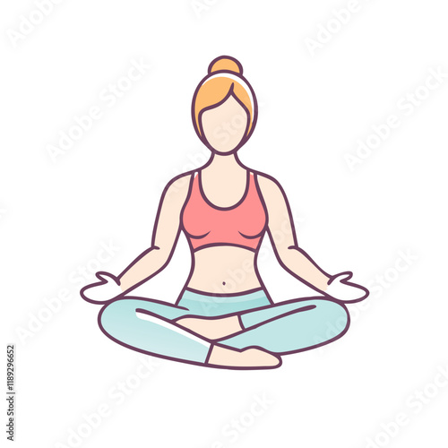 lotus pose padmasana vector icon, lotus pose padmasana vector illustration - simple illustration of lotus pose padmasana, perfect for logos,and lotus pose padmasana -themed designs.