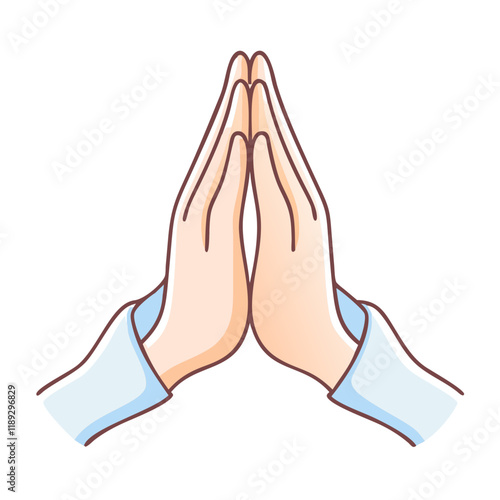 namaste hands vector icon, namaste hands vector illustration - simple illustration of namaste hands, perfect for logos,and namaste hands -themed designs.