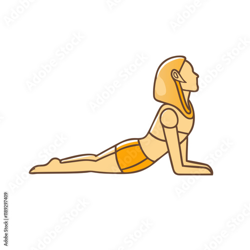 sphinx pose vector icon, sphinx pose vector illustration - simple illustration of sphinx pose, perfect for logos,and sphinx pose -themed designs.