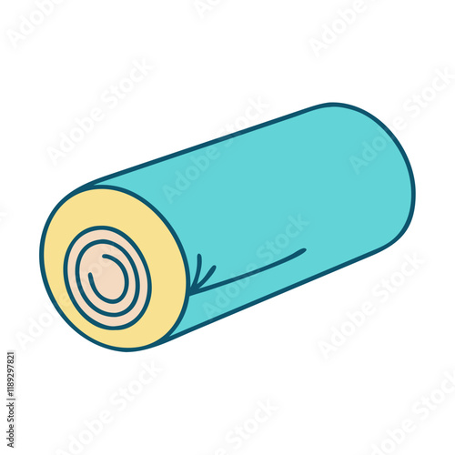 yoga bolster vector icon, yoga bolster vector illustration - simple illustration of yoga bolster, perfect for logos,and yoga bolster -themed designs.