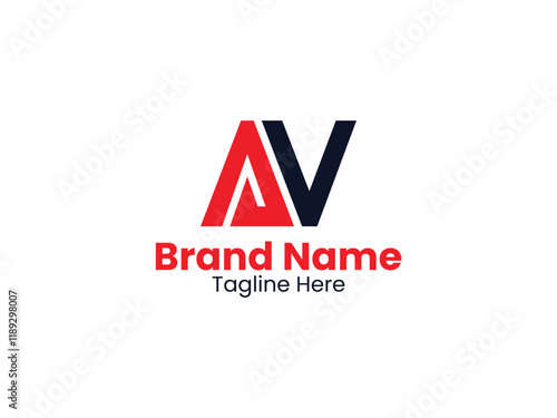 Letter av monogram logo design va vector logo designs, av letter