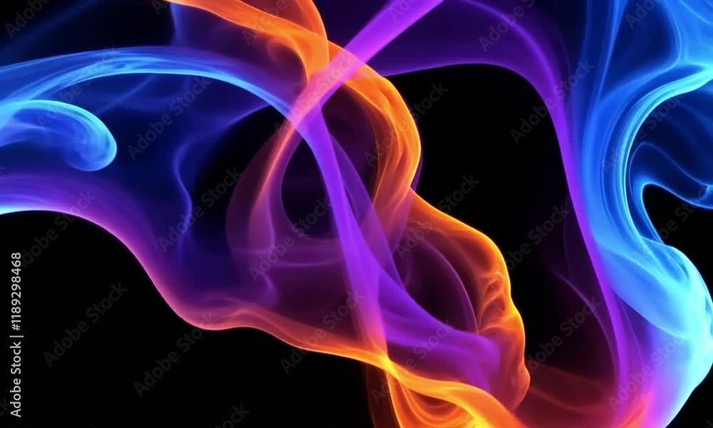 A colorful abstract design with swirling lines and shapes in shades of blue, orange, and purple. A colorful abstract design with swirling lines and shapes in shades of blue, orange, and purple.