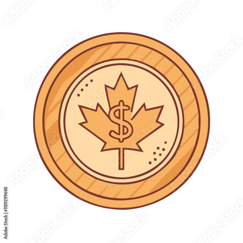 canadian penny vintage vector icon, canadian penny vintage vector illustration - simple illustration of canadian penny vintage, perfect for logos, and canadian penny vintage -themed designs.