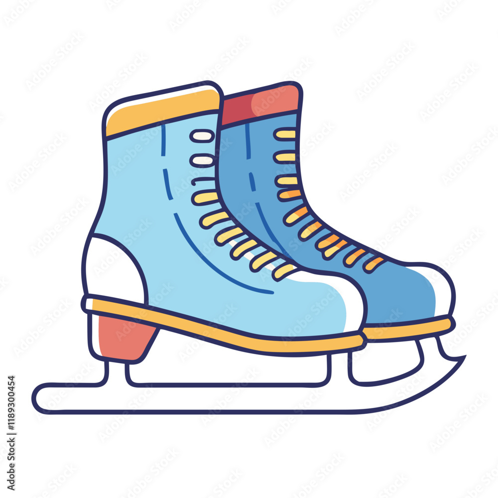 ice skates vector icon, ice skates vector illustration - simple illustration of ice skates, perfect for logos, and ice skates -themed designs. ice skates vector icon, ice skates vector illustration - simple illustration of ice skates, perfect for logos, and ice skates -themed designs.