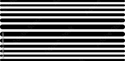 Black on white horizontal speed line pattern thick to thin.