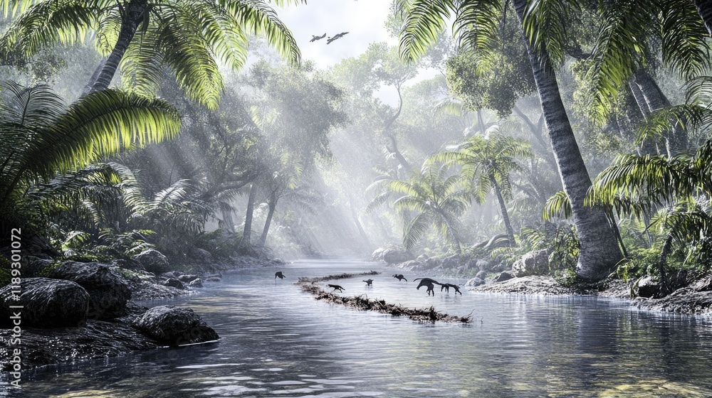 Tropical River Crossing Wildlife Journey Through Lush Jungle Canopy Adventure Experience Tropical River Crossing Wildlife Journey Through Lush Jungle Canopy Adventure Experience