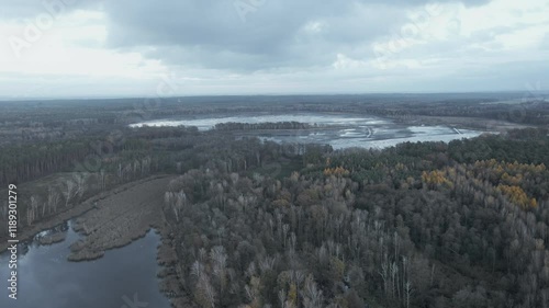 Water reservoir inside forest