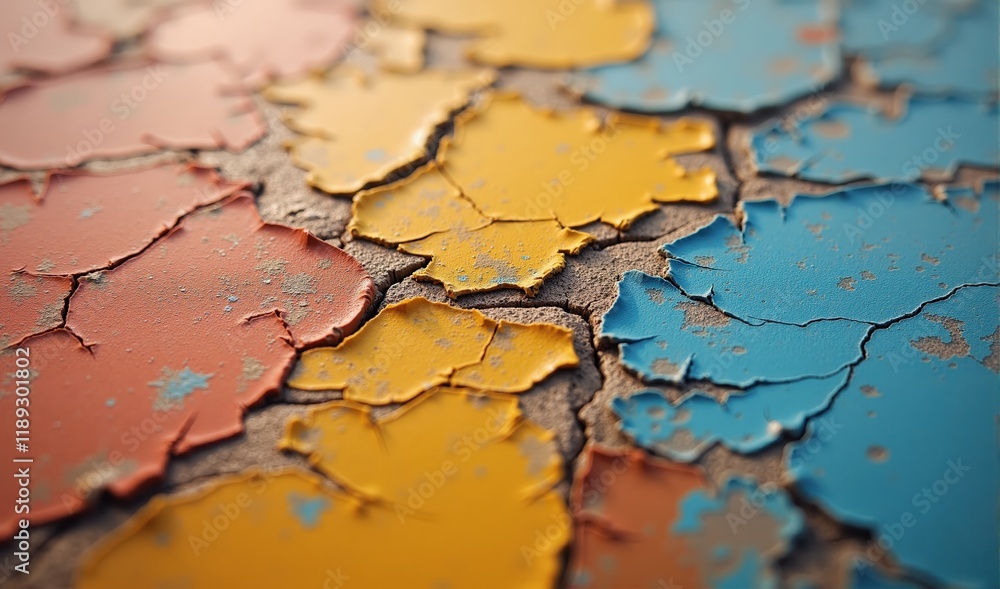 Obraz premium Cracked painted surface