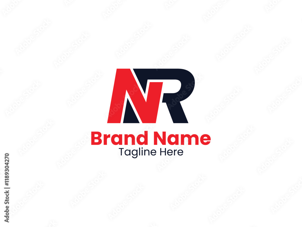 Vector NR letter logo design. NR logo. NR design. Initial letter RN monogram logo. Vector NR letter logo design. NR logo. NR design. Initial letter RN monogram logo.