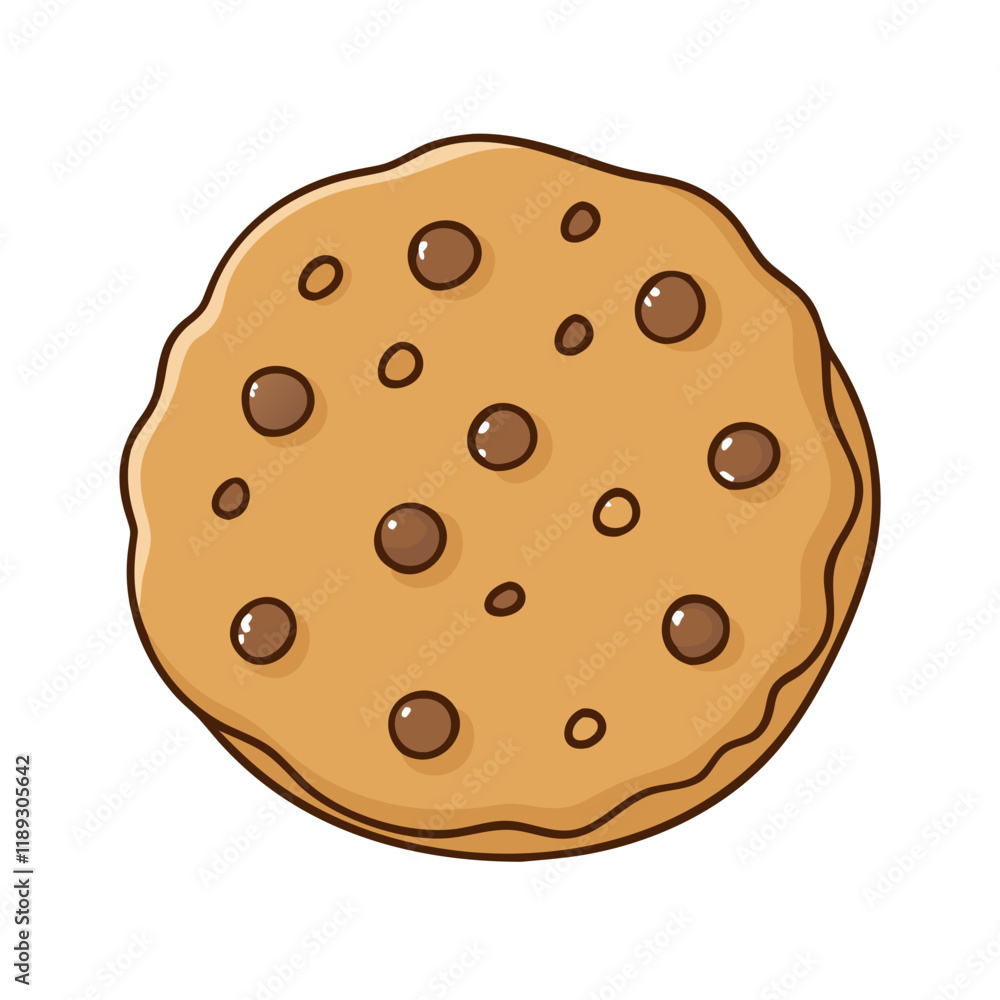 chocolate chip cookie vector icon, chocolate chip cookie vector illustration - simple illustration of chocolate chip cookie, perfect for logos, and chocolate chip cookie -themed designs. chocolate chip cookie vector icon, chocolate chip cookie vector illustration - simple illustration of chocolate chip cookie, perfect for logos, and chocolate chip cookie -themed designs.