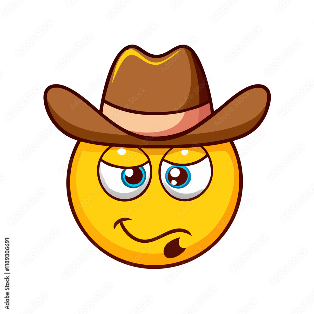 cowboy hat emoji vector icon, cowboy hat emoji vector illustration - simple illustration of cowboy hat emoji, perfect for logos, and cowboy hat emoji -themed designs. cowboy hat emoji vector icon, cowboy hat emoji vector illustration - simple illustration of cowboy hat emoji, perfect for logos, and cowboy hat emoji -themed designs.