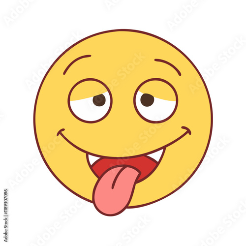 face with tongue out vector icon, face with tongue out vector illustration - simple illustration of face with tongue out, perfect for logos, and face with tongue out -themed designs.