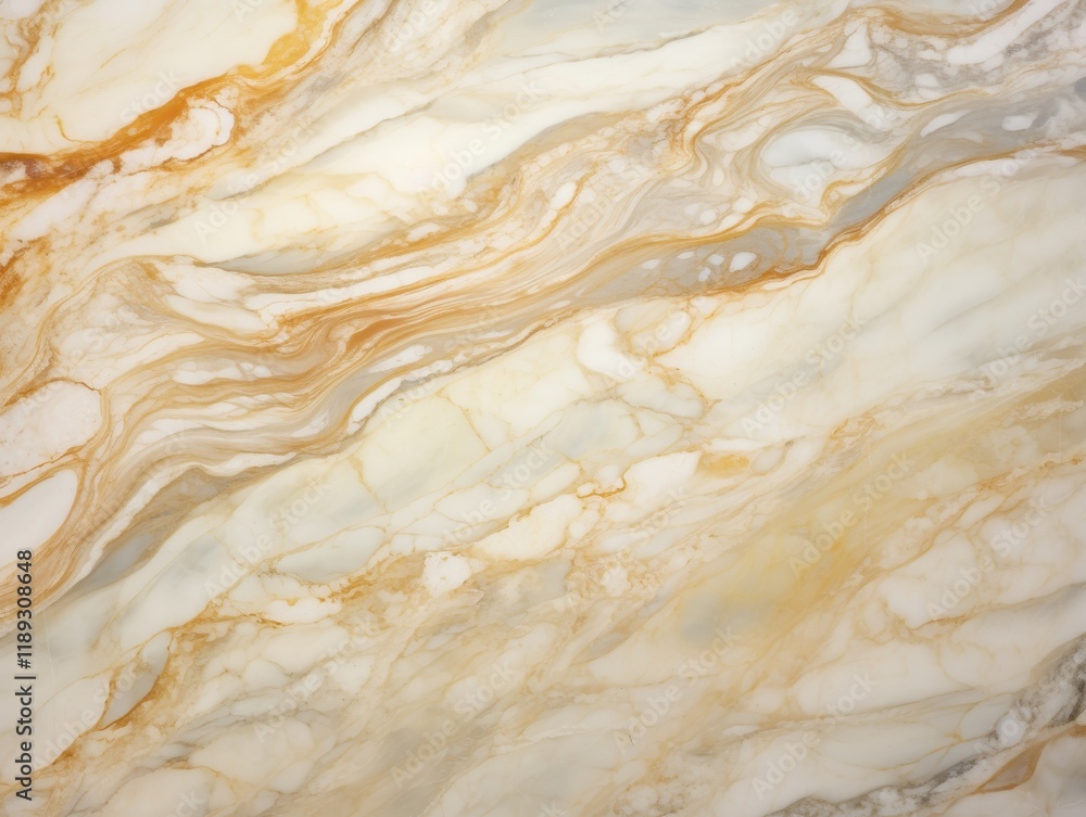 Obraz premium Elegant Polished Marble Slab with Swirling Patterns and Glossy Finish