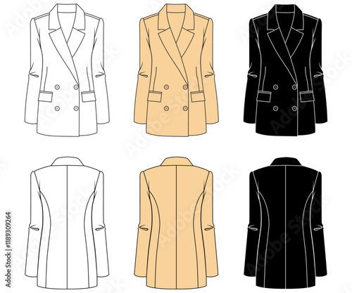 blazer for women business attire elegant fashion and formal cloth illustration
