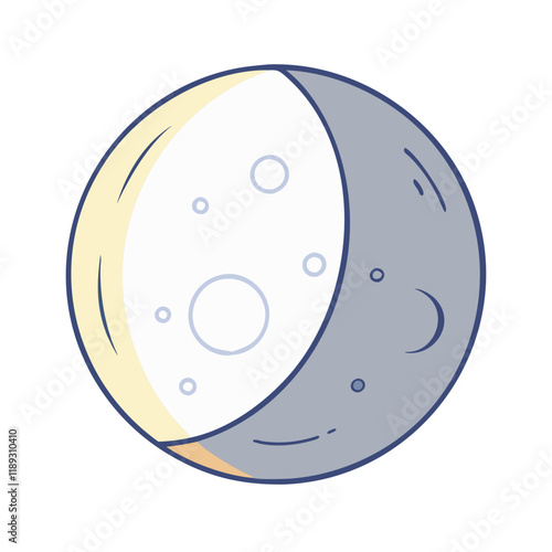 waning gibbous moon vector icon, waning gibbous moon vector illustration - simple illustration of waning gibbous moon, perfect for logos, and waning gibbous moon - themed designs.