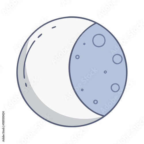 waning gibbous moon vector icon, waning gibbous moon vector illustration - simple illustration of waning gibbous moon, perfect for logos, and waning gibbous moon - themed designs.