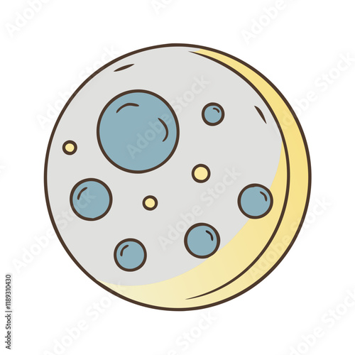 waning gibbous moon vector icon, waning gibbous moon vector illustration - simple illustration of waning gibbous moon, perfect for logos, and waning gibbous moon - themed designs.