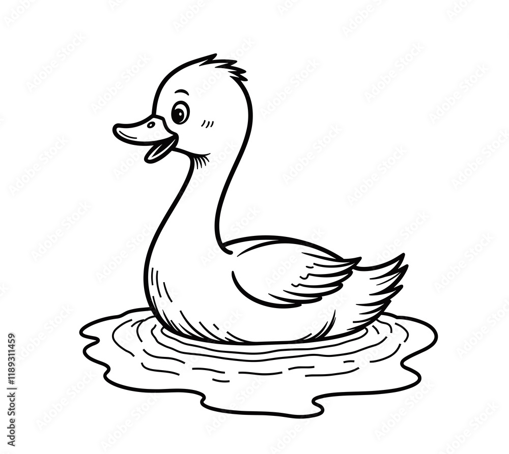 Cute cartoon dColorful payment card in a flat design style, minimalistic backgrounduck swimming in a pond Cute cartoon dColorful payment card in a flat design style, minimalistic backgrounduck swimming in a pond