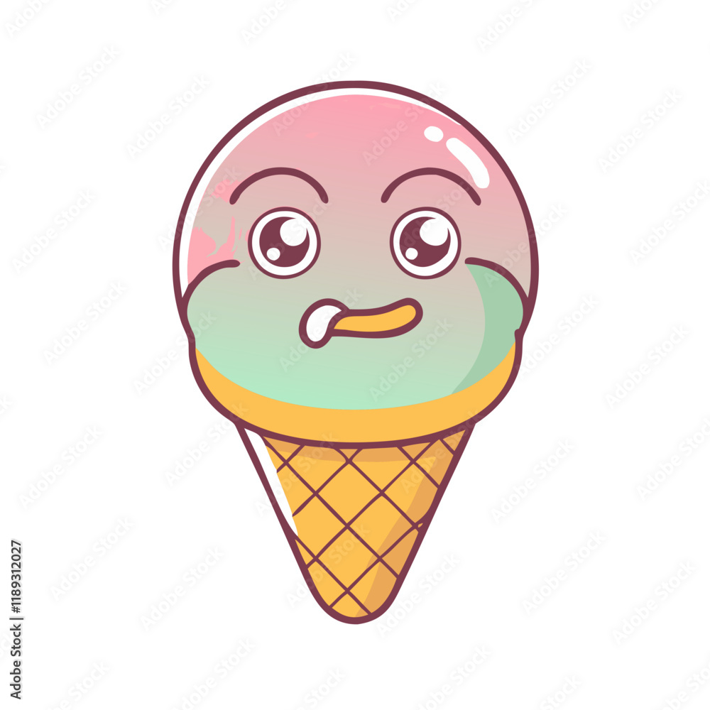 ice cream emoji face vector icon, ice cream emoji face vector illustration - simple illustration of ice cream emoji face, perfect for logos, and ice cream emoji face - themed designs. ice cream emoji face vector icon, ice cream emoji face vector illustration - simple illustration of ice cream emoji face, perfect for logos, and ice cream emoji face - themed designs.