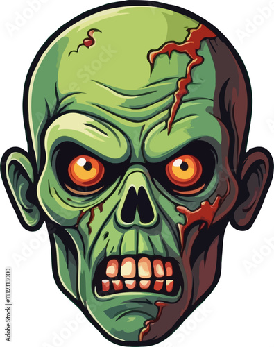 scary zombie face