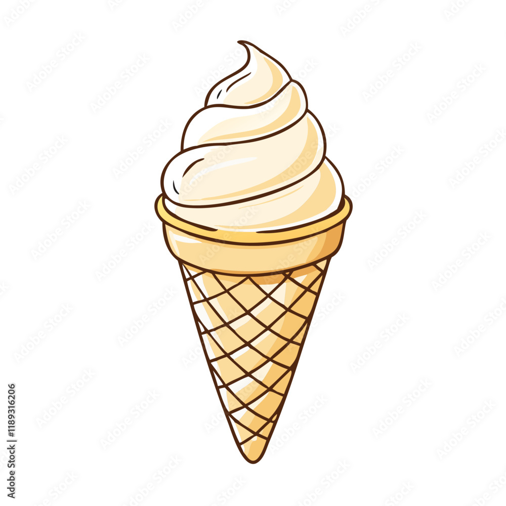 vanilla ice cream cone vector icon, vanilla ice cream cone vector illustration - simple illustration of vanilla ice cream cone, perfect for logos, and vanilla ice cream cone - themed designs. vanilla ice cream cone vector icon, vanilla ice cream cone vector illustration - simple illustration of vanilla ice cream cone, perfect for logos, and vanilla ice cream cone - themed designs.