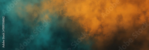 Wallpaper Mural Vibrant Abstract Smoke in Blue and Orange Hues - A Dynamic Blend of Swirling Colors Creating Striking Patterns for Artistic and Design Purposes Torontodigital.ca