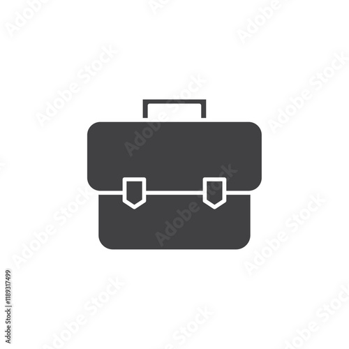 brief case icon Flat logo set collection