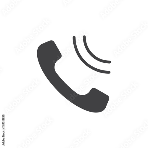 incoming call icon Flat logo set collection