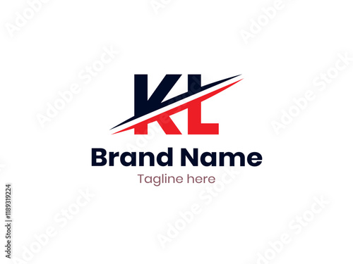 Free Download Vector KL logo design divided by line. KL logo template with red and black color. LK logo, LK letter - GFXLoad
