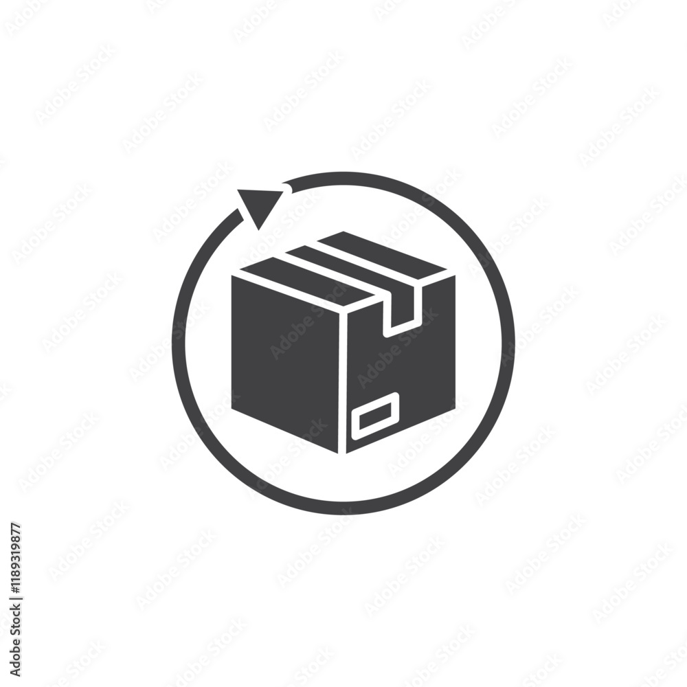 parcel repeat icon Flat logo set collection parcel repeat icon Flat logo set collection