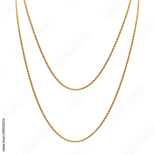 Elegant Double Gold Chain Necklace Jewelry Fashion Accessory metal shiny macro golden luxury design 